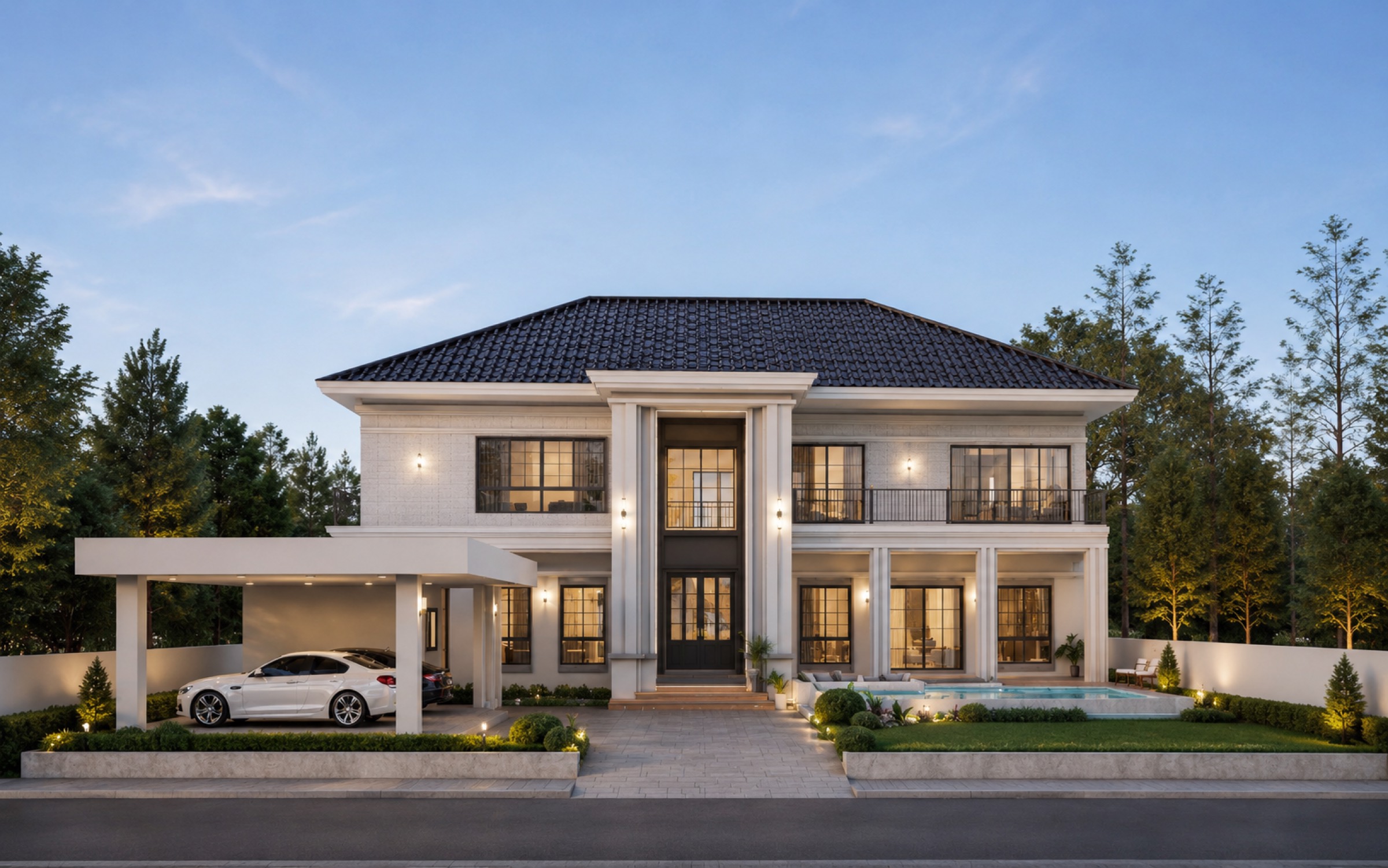 บ้านสไตล์ Modern Classic ผลงานสร้างจริงของ QID HOUSE