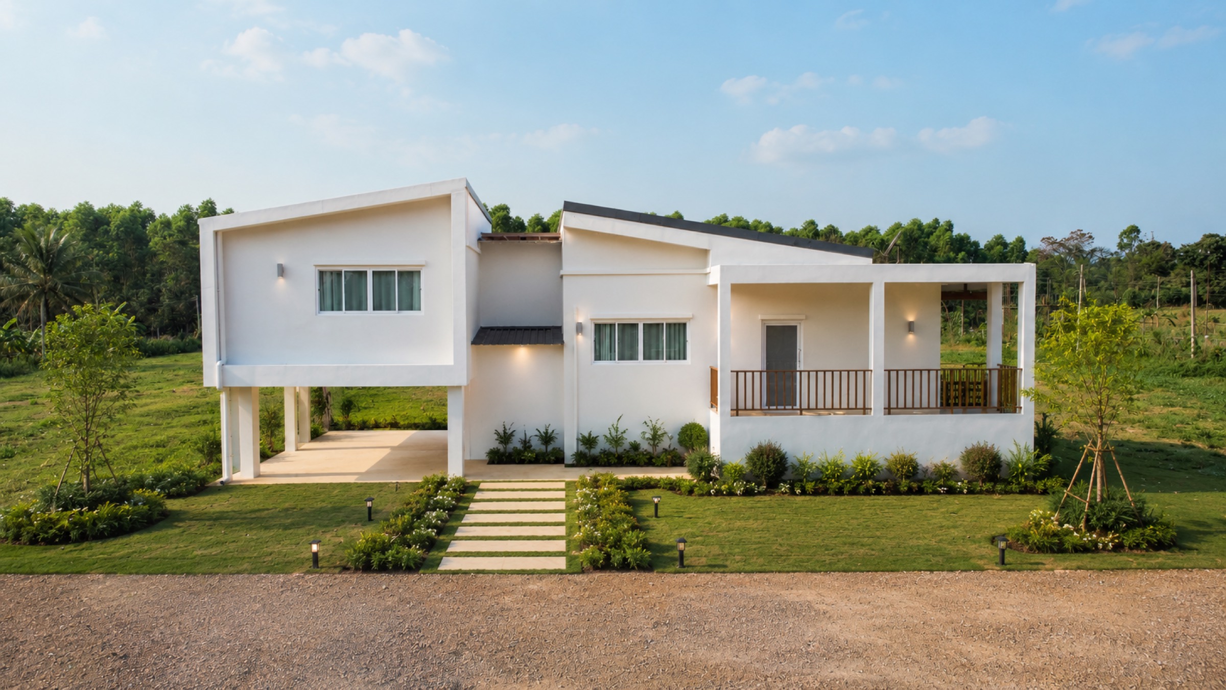บ้านสไตล์ Contemporary ผลงานสร้างจริงของ QID HOUSE