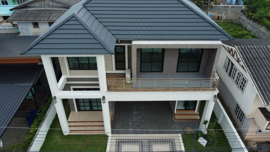 ผลงานสร้างบ้าน บ้านคุณไม้ สไตล์ Contemporary คลองสาม ปทุมธานี