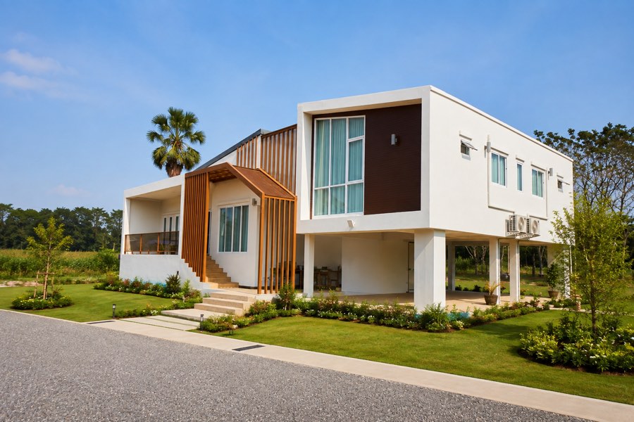 ผลงานสร้างบ้าน บ้านคุณคิว สไตล์ Modern เมืองปราจีนบุรี